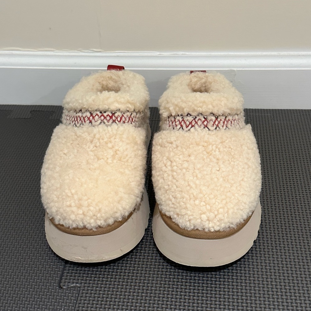 NWT Women's Platform Tazz UGGbraid Slipper Shoe Natural Size 6
